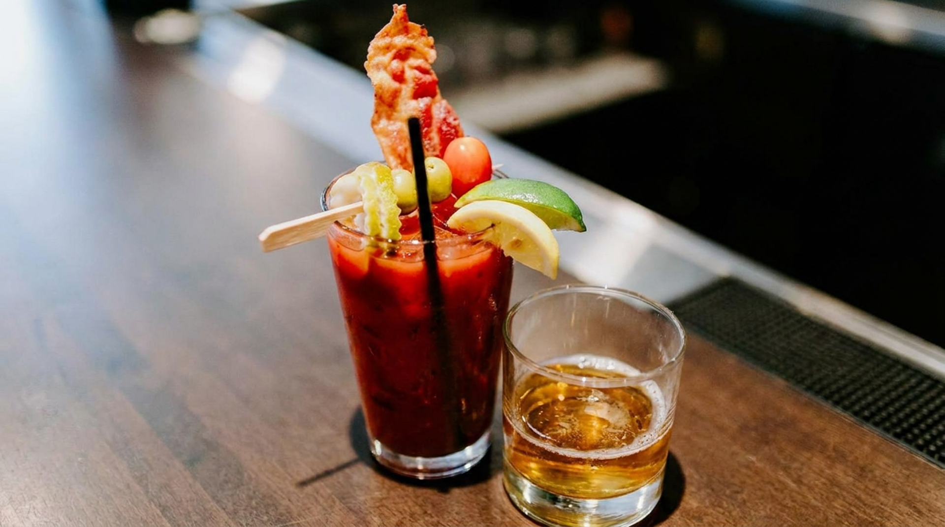 Four Bloodies on the menu